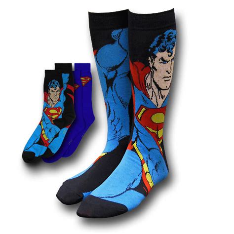 Superman Image And Symbol Blue Socks 2 Pack