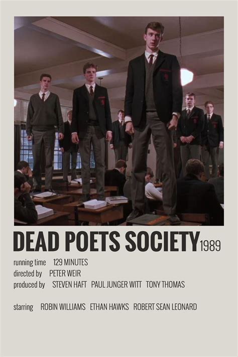 Dead Poets Society Carteles Minimalistas De Películas Paginas De