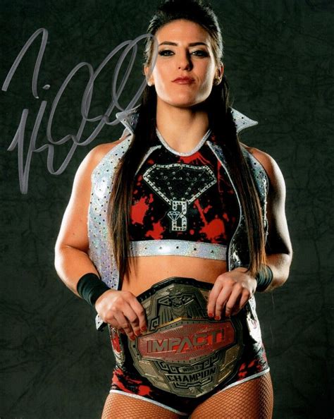 Tessa Blanchard Signed 8x10 Wrestling Promo Photo Wwe Aew Impact