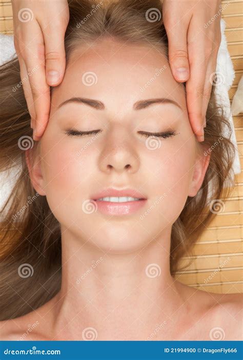 Woman Receiving Facial Massage Stock Photo Image Of Femininity