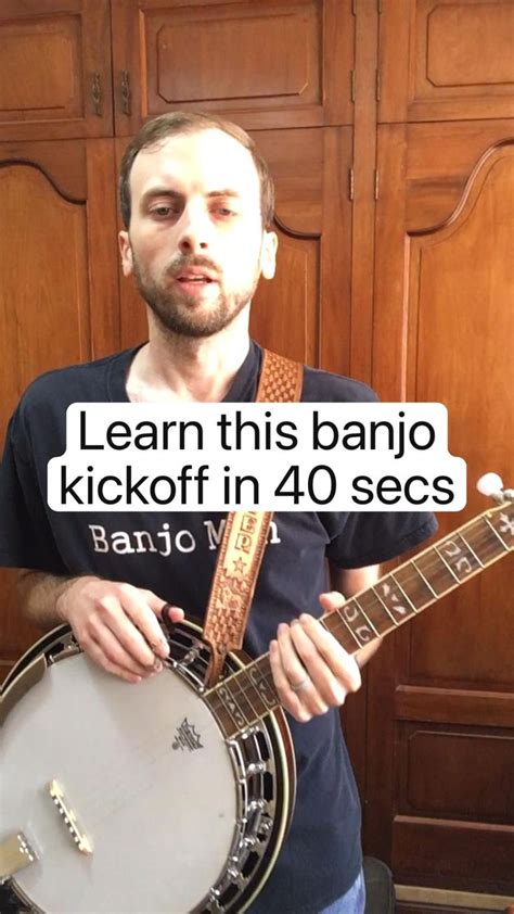 learn this banjo kickoff in 40 secs in 2022 banjo banjo music guitar songs