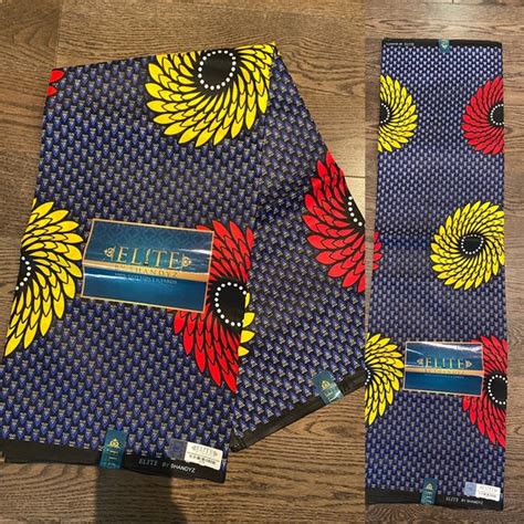 1 Yard 100 Cotton African Ankara Fabric Orbits Handcraftdluv Inc