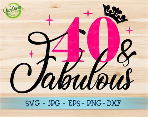 40th Birthday Saying Svg