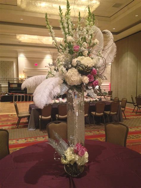 Ostrich Feather Centerpiece At The Hilton At Easton In 2023 Feather