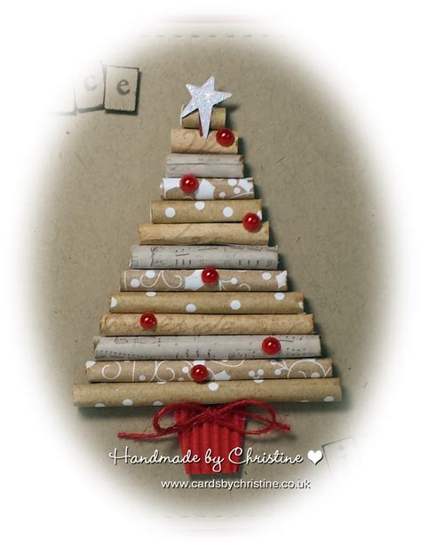 Handmade By Christine Rolled Paper Christmas Tree