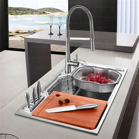 Practical Large Capacity Single Bowl Stainless Steel Kitchen Sinks FTH1609141124343 1 