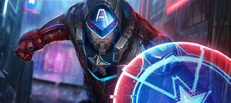 Cyber Captain America Marvel Future Fight Hd Superheroes 4k