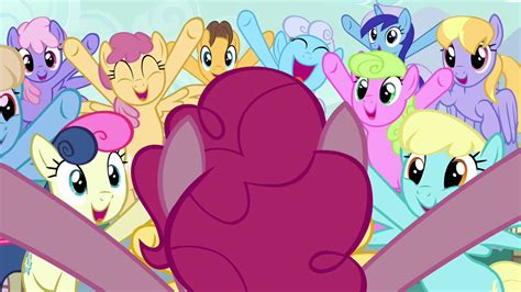 Image Ponies Cheering Pinkie S03e13png My Little Pony