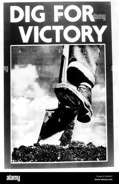 Ww2 Poster Asking People To Dig For Victory Stock Photo Royalty Free
