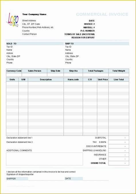 53 Excel Bill Template Free Heritagechristiancollege