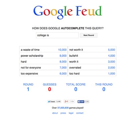 So i was playing google feud. 7 Lessons From Terribly Addictive Websites