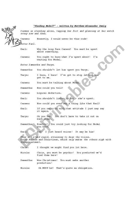 Role Play Script Finding Modal Esl Worksheet By Nft