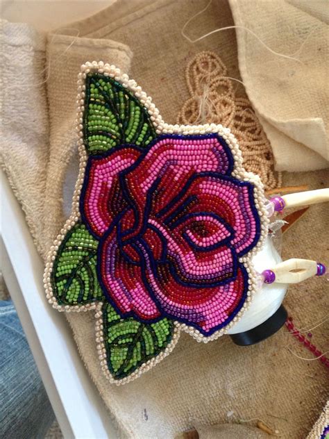 Pin By Rin On Rose Beaded Embroidery Bead Sewing Native Beading