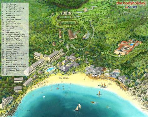 St Lucia Resort Map All Inclusive St Lucia Resort Bodyholiday