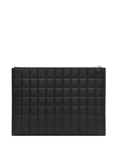 Saint Laurent Quilted Leather Clutch Bag Farfetch