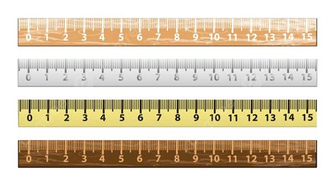 Set Ruler Centimeter Illustrations For Your Design Ruler Geometric