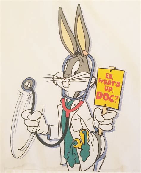 Vintage 1997 Looney Tunes Bugs Bunny Scrubs Shirt Nurse Doctor Etsy
