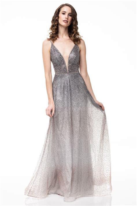 Silver Glitter Prom Dress Shangri La