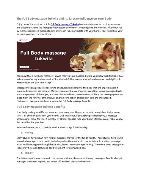 ppt full body massage tukwila powerpoint presentation free download id 10678784