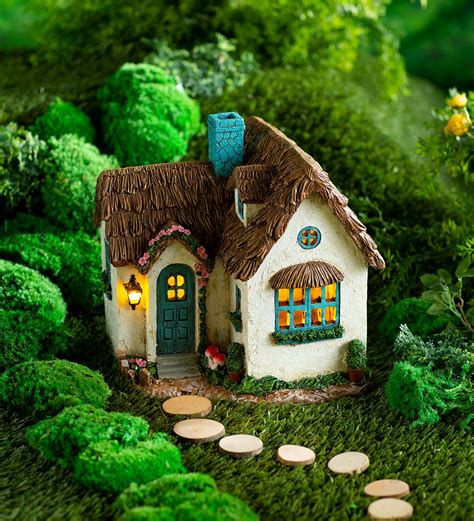 Miniature Fairy Garden Solar English Cottage House Eligible For