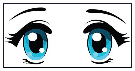 Adorable Cute Big Beautiful Anime Eyes Cartoon Blue Vinyl Decal Stic