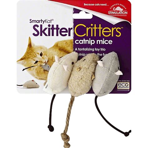Smartykat Catnip Mice Skitter Critters 3 Ct Cat Toys Foodtown