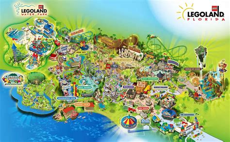 Legoland Usa Florida Xdatafr Florida Theme Parks On A Map