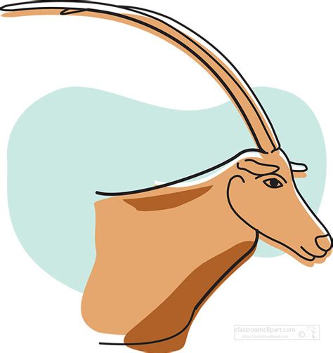 Antelope Clipart Animal With Long Horns Clip Art