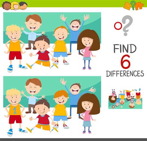 Spot The Differences With Children Stock Image Vectorgrove Royalty
