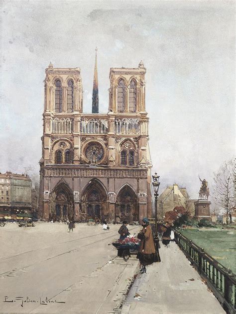 Notre Dame De Paris Eugène Galien Laloue La Belle Epoque Paris