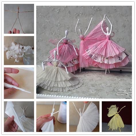 How To Use Napkin Make Dancing Ballerina Craft Adult