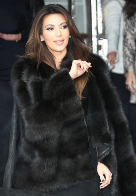 Kim Kardashian In Fur Fur Fashion Black Fur Coat Fashion