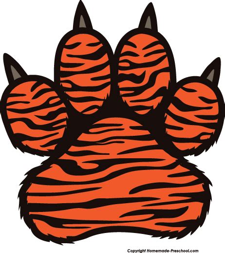 Home Free Clipart Paw Prints Clipart Tiger Paw Prints Print Tiger Paw