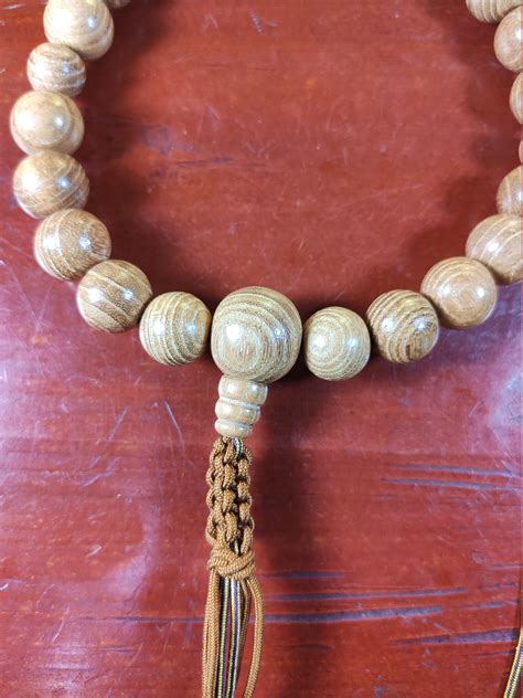 Japanese White Wooden Juzu Buddhist Prayer Beads Mala Beads Etsy