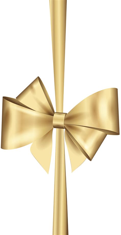 Ribbon Clip Art Gold Bow Transparent Png Clip Art Image Png Download Images And Photos Finder