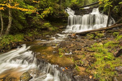 Wagner Falls In Autumn Stock Image Image Of Nature 264210661