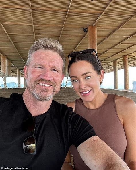 Afl Star Nathan Buckley 51 Gushes Over Girlfriend Brodie Ryan 34 As The Business Manager