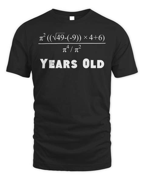 70 Years Old Algebra Equation Funny 70th Birthday Math T Shirt Wuka Store