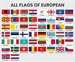 Flags of All European Countries 1040302 Vector Art at Vecteezy