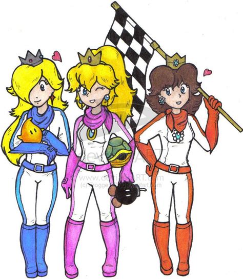 Mario Princesses Fan Art Mario Kart Girls Super Mario Art Mario Kart Super Mario Princess