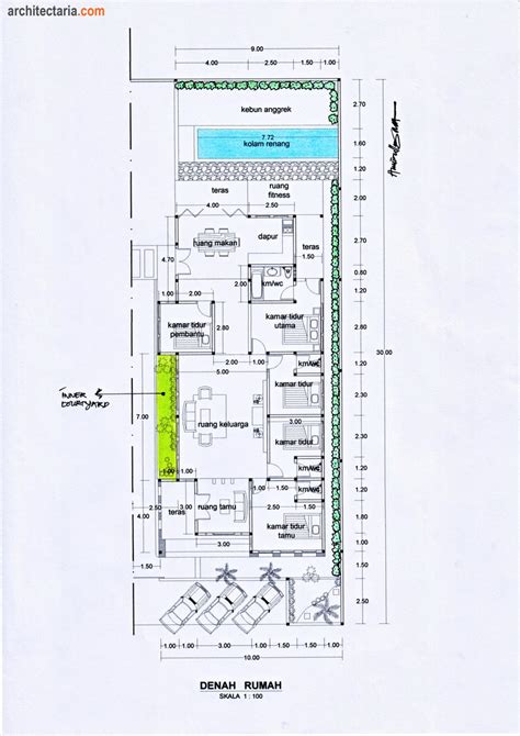 Gambar desain denah rumah minimalis ukuran kecil lebar 5 x 15 meter 2 lantai dengan 3 kamar tidur mungil cantik di jakarta selatan karya terbaru tahun. Rumah Yang Sehat Dengan Taman Didalam Rumah | PT ...