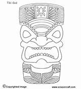 Tiki Coloring Printable Mask Hawaiian Pages Template Faces Party Luau Kids Outline Masks Tikki Sketch Drawing Police Jeep Totem Theme sketch template