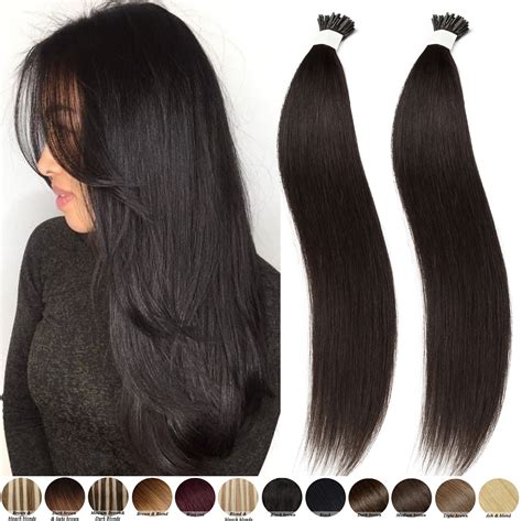 Benehair 100 Real Remy Human Hair Extensions Micro Ring I Tip Hair