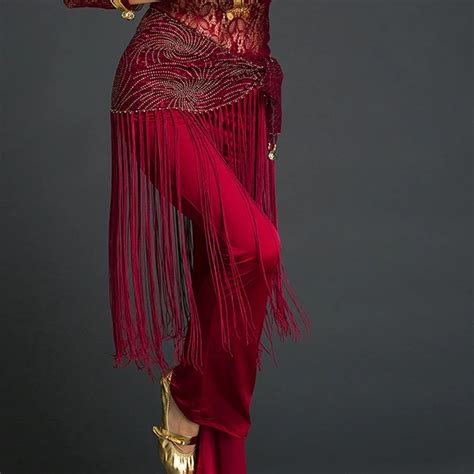 Belly Dance Costume Tribal Tassel Hip Scarf Wrap Belt Skirt Fringes Dancing Waist Shawl In Belly