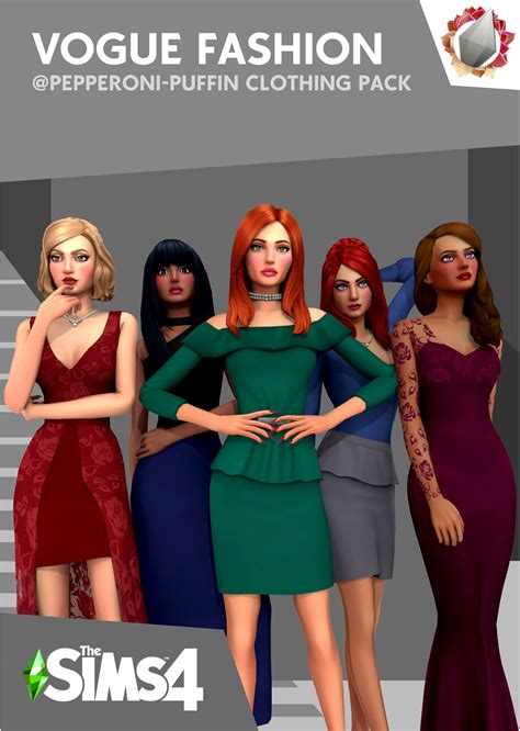 Vogue Fashion Pack 7 New Cas Clothing Items By Pepperoni Puffin S4cc