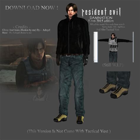 Leon S Kennedy Damnation Model No Vest Version By Weskerfan1236 On