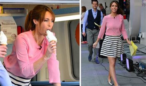 Alex Jones Flaunts Her Perfect Pins In Mini Skirt As She Enjoys The Sun On The One Show