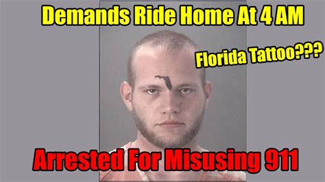 Man With Florida Tattoo Calls 911 For A Free Ride Home Gets Arrested