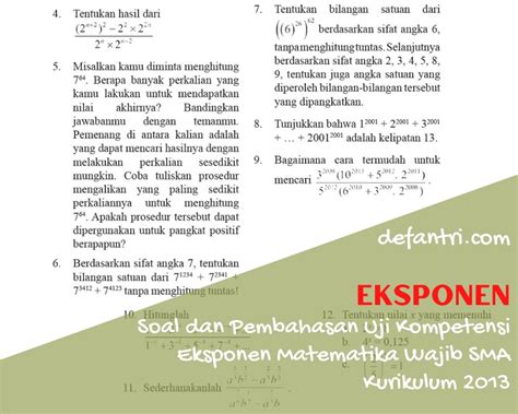 Uji Kompetensi Eksponen Sma Kurikulum Soal Dan Pembahasan Hot Sex Picture