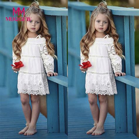 Baby Girls Infant Kids Lace Strap Floral Dress Clothes Princess Casual